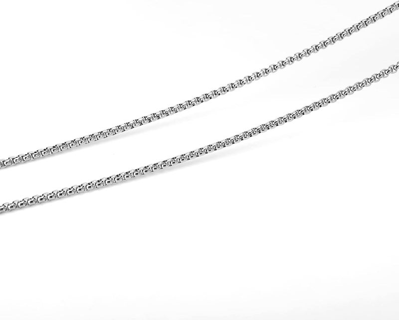 Hongeely Eyeglass Chain Silver Stainless Steel Handmade Necklace for Reading Glasses Sunglass Beaded Chains for Men Women - Image 5